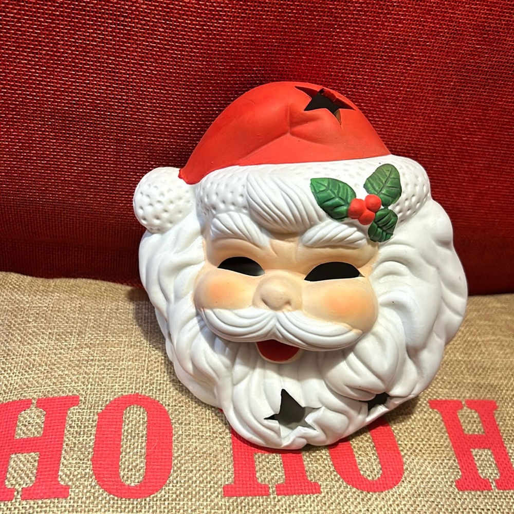 Santa tea candle holder